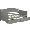 thumbnail image 5 of Twin Wooden Daybed with 2 Drawers, Sofa Bed for Bedroom Living Room, White, 5 of 9