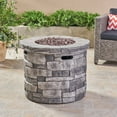 thumbnail image 2 of GDF Studio Lafitte Outdoor 40,000 BTU Lightweight Concrete Circular Fire Pit, Gray, 2 of 12