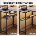 thumbnail image 3 of Bestier 71 inch L-Shaped Gaming Desk with Power Outlets LED Computer Office Table with Monitor Stand & Storage Shelf in Grey, 3 of 6