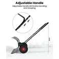 thumbnail image 4 of Pelle à Neige en Acier Robuste de 29 Pouces avec Roues, Lame Inclinée Réglable et Poignée à 5 Positions – Pousse-Neige Ergonomique pour Entrées, Trottoirs, Cours, Terrasses, 4 of 8