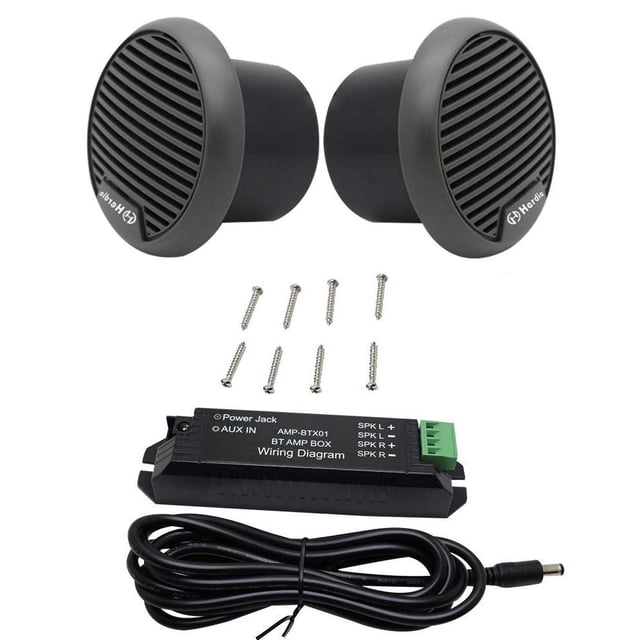 Altavoces Bluetooth marinos Herdio de 3 pulgadas y 140 W de potencia máxima, color gris