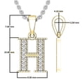 thumbnail image 4 of Dazzlingrock Collection 0.10 Carat (ctw) Round White Diamond Fancy Letter 'H' Initial Pendant 1/10 CT, 18K Yellow Gold, 4 of 6