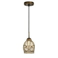 thumbnail image 4 of Telder 5.9 in. 1-Light Indoor Antique Brass Finish Pendant Light, 4 of 5
