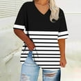 thumbnail image 2 of Summer Shirts Women Ladies Shirts Clearance Plus Size Outfits for Curvy Women Daily Deals Womens Shirts Tunic Tops for Women Loose Fit, 2 of 4