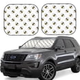thumbnail image 1 of Kdxio Bee Print 2-Piece Sun Shade Front Windshield - Foldable Car Front Window Sunshades for Most Sedans SUV Truck-Small, 1 of 6