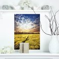 thumbnail image 1 of Tea Plantation under Cloudy Sky - Landscape Wall Art on Canvas, 1 of 3