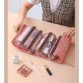 thumbnail image 2 of Neceser de viaje para colgar, 4 en 1 Neceser de viaje plegable e impermeable desmontable para mujer, neceser para colgar o neceser de maquillaje, neceser rosa para baño, 2 of 4