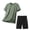Army Green, variant on Men's Cool Mesh Workout Outfit, Quick Dry Breathable Athletic Tee & Lightweight Gym Shorts with Zipper Pocket Big and Tall Size M-5XL White