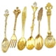 thumbnail image 2 of Cucharas y Tenedor Vintage Sunnimix Estilo Real Tallado Oro, 2 of 7