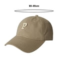 thumbnail image 6 of Eoperou Unisex Embroidery P Letter Print Extended Brim Adjustable Baseball Hat Floppy Dome Large Head Circumference Sunscreen Hat, 6 of 8