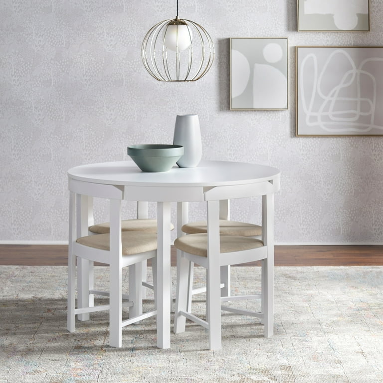 TMS Gino 5-Piece Small Kitchen Dinette Set, Round Table and