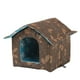 thumbnail image 3 of Casa cálida portátil para al aire libre, resistente a la intemperie, a prueba de lluvia y nieve, suministros para mascotas, casas para Cuadrado S Marrón Colco Refugio de gatos callejeros, 3 of 8
