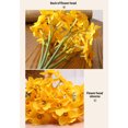 thumbnail image 3 of Wosthever Ramo de narcisos artificiales, 3 uds., decoración falsa para el hogar, oficina, tela de seda, ramo de narcisos, adorno, Flores artificiales amarillo, 3 of 6