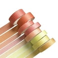 thumbnail image 4 of 8 Rolls Washi Tape Set, Basic Solid Color Yellow Orange Adhesive Decoration Label for Scrapbooking Planner Journal Art Craft Album Diary Book Gift DIY Supplies, 1.25x1.65x1.65", 4 of 4