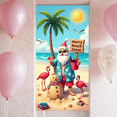 thumbnail image 4 of Tropical Print Beach Christmas Santa Holiday Banner for Summer Decoration Beach Party Tropical Celebration, 4 of 6