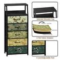 thumbnail image 3 of TYDIMOR Fabric Dresser for Bedroom, 5 Drawer Chest of Drawers, Retro Flower, Ideal for Adults, 3 of 7
