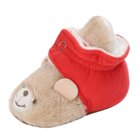 

AIMAOMI Winter Children Baby Boots Boys And Girls Cotton Shoes Cotton Wool Warm And Comfortable Cute Cartoon Deer Bear Panda Shape H