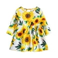 thumbnail image 1 of Odeerbi Niñas Manga Larga Floral Vestido Algodón Princesa Infantil Primavera A-Line Dress, 1 of 4