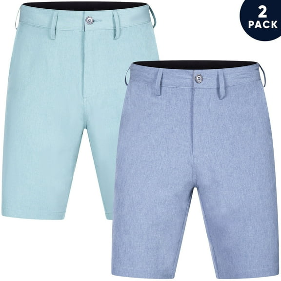 Brickline 2-Pack Men's Hybrid Shorts - Big & Tall Sizes up to 50 - Quick Dry Stretch Fabric - Perfect for Swimming, Golf, Casual Wear, and Outdoor Activities - Available in Multiple Colors