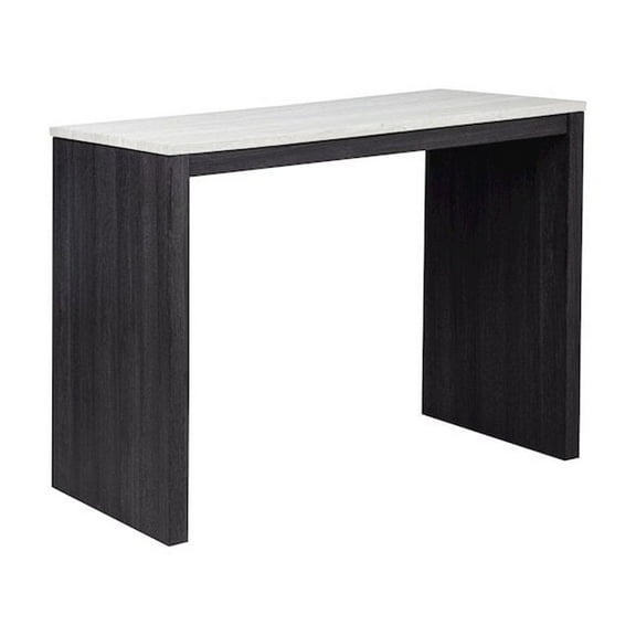 Best Master Furniture Caden Rectangle Counter Height Bar Table, Beige/Black Charcoal