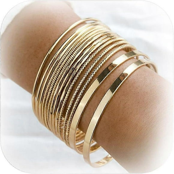 Gold Bracelets for Women Gold Stackable Bracelets Gold Bangle Bracelets Indian