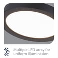 thumbnail image 5 of FM-05RN-930-BK WAC Limited Round - 12W 1 LED Flush Mount In Functional Style-0.6 Inches Tall and 5.25 Inches Wide-Black Finish-3000 Color Temperature, 5 of 6