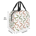 thumbnail image 2 of Yiaed Hand Drawn Snake Print Insulated Lunch Bag Reusable Cute Tote Lunch Box, Leakproof Cooler Lunch Bags for Work Office Travel School Picnic, 2 of 5