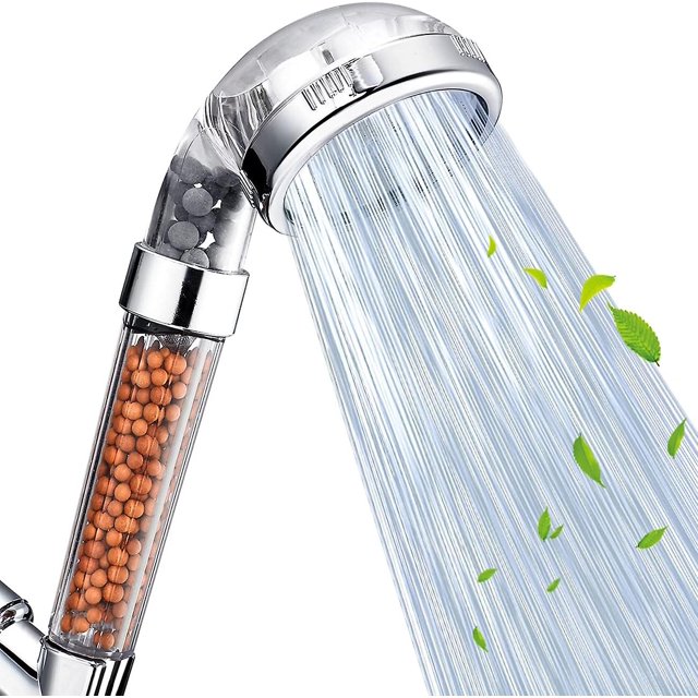 Cabezal de ducha, filtración de filtro, ahorro de agua a alta presión, función de 3 modos, cabezales de ducha de mano para piel seca y cabello