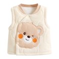 thumbnail image 4 of EDFBUYKRS Toddler Kids Sleeveless Cartoon Vest Coat Fall Winter Warm Jacket, 4 of 4