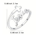 thumbnail image 3 of Retro Tailandés Plata Ajustable Anillo Abierto, 3 of 4