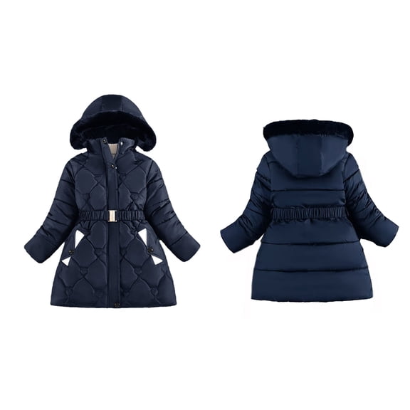 Baby Boys Winter Coat,Baby Boys Puffer Coat Mid-length Hooded Jacket Zipper Windproof Jacket Outwear For Kids Boys Winter Jacket