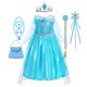 thumbnail image 5 of Vestido de Elsa para niñas, cumpleaños, Halloween, carnaval, fiesta de Pascua, disfraz de Anna para niñas, 5 of 5