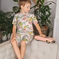 thumbnail image 4 of Balery Tropical Flamingo Pineapple Conjunto de Pijama Infantil de Manga Corta con Estampado – Ropa de Dormir de Algodón Suave-X-Large, 4 of 6