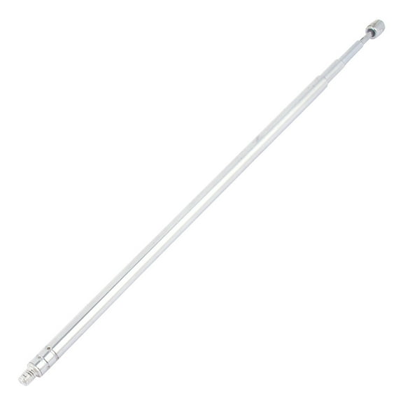 Unique Bargains FM AM Telescopic Antenna Telescoping TV Aerial 3mm Male Thread 4 Sections