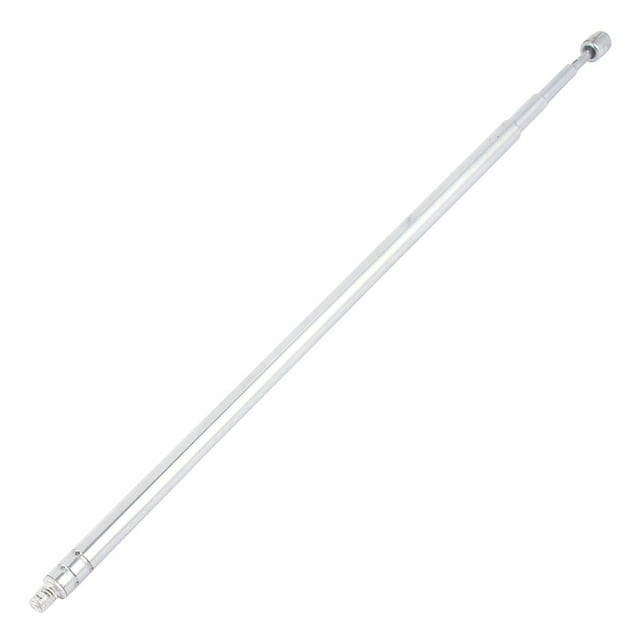 Unique Bargains 3mm Filetage Mâle 4 Sections Téléscopique Radio AM FM Antenne 43cm