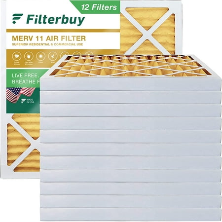

Filterbuy 17x17x2 MERV 11 Pleated HVAC AC Furnace Air Filters (12-Pack)