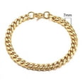 thumbnail image 5 of Lordgold Mens Simple 9mm 14K Yellow Gold Curb Cuban Link Chain Bracelets for Women Unisex Wrist Jewelry Gifts, 5 of 7