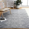 thumbnail image 2 of SAFAVIEH Kilim Asa Geometric Polyester Area Rug, Grey/Ivory, 6' x 6' Square, 2 of 8