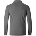 thumbnail image 6 of Geeksport Men's Sports Long Sleeve Solid Causal Polo Shirts, 6 of 6