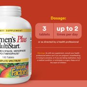 Natural Factors Womens Plus MultiStart Daily Multivitamin, Nutritional Support for Each Stage of Menopause, 180 tablets