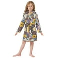 thumbnail image 6 of FORMRS Kids Bathrobe Unisex Hooded Robe Toddler Pajamas Sleepwear, Size 4-6T, Colorful Flowers, 6 of 7