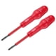 thumbnail image 1 of Uxcell 2 piezas 1000v destornillador eléctrico aislado 5x75mm CR-V destornilladores ranurados magnéticos, rojo, 1 of 5