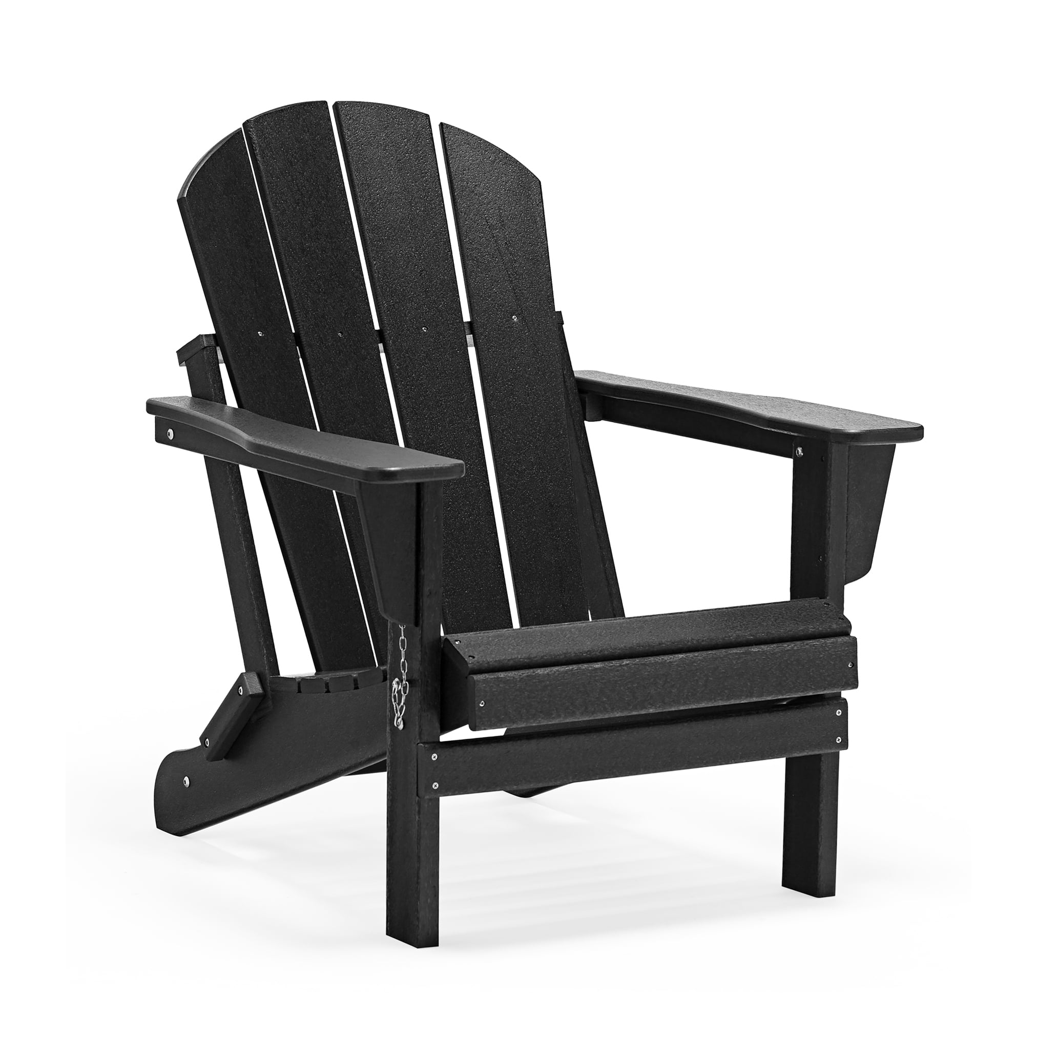 PORCHSIDE Outdoor Folding Adirondack Chair (Set of 2), Black