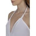 thumbnail image 3 of LA LEELA Women's A-Line Maxi Gown Smocked Top Frill Dress Long Sleeveless Casual Tube Dresses for Women S-M Solid, White, 3 of 6