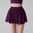 thumbnail image 2 of Yoga Drapey Double Ruffles Athletic Shorts for Women , High Waisted Flowy Tennis Workout Running Tiered Skorts, 2 of 7