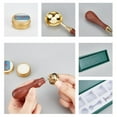 thumbnail image 3 of 1 box DIY Scrapbook Brass Wax Seal Stamp Wood and Wax sets Mixed color box: 112x250x35mm, 3 of 7