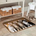 thumbnail image 2 of FJPT Non Slip Flannel Polyester Floor Mat With Cute Kittens Design For Bathroom Kitchen Bedroom Decor 16x24 inch, 2 of 5