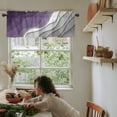 thumbnail image 5 of Purple Grey Ombre Valances for Windows Farmhouse Kitchen Curtains Valances Rod Pocket Valance Curtains for Windows Modern Geometric Abstract Aesthetics Cream Window Valances for Bathroom 42"x12", 5 of 6
