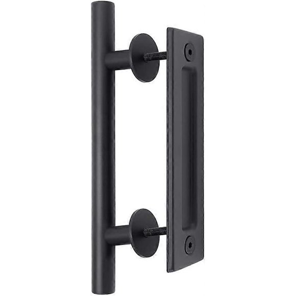25cm Black Door Handle For Sliding Barn Door - Black Sliding Barn Wood Door Handle Door Pull Flush Handle