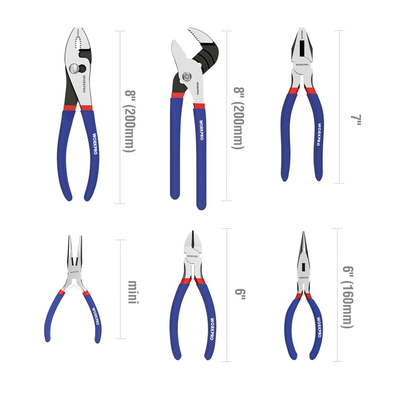 WORKPRO 7-Piece Pliers Set with Comfort Grip Handles photo 7